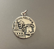 15mm says Philadelphia City Brotherly Love double sided Sterling Silver Charm