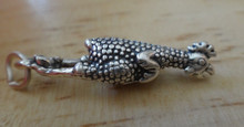 3D 7X27mm Detailed Funny Rubber Chicken Sterling Silver Charm!