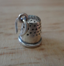 Small 3D Thimble Sewing Sterling Silver Charm!