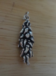 Hvy Dried Chili Pepper Ristra Wreath Sterling Silver Charm