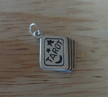 Tarot Cards that say Tarot Sterling Silver Charm