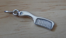 4x21mm Comb Hairdresser Makeup Sterling Silver Charm!