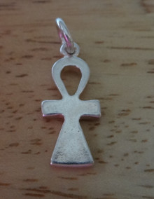 22x9mm Small Solid Ankh Sterling Silver Charm!