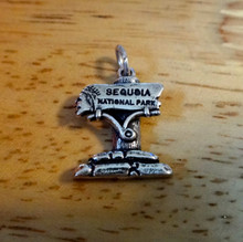 sign says Sequoia National Park Sterling Silver Charm