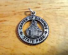 19mm Crater of the Diamonds State Park Arkansas Sterling Silver Charm