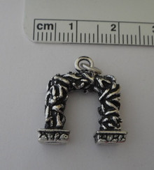 Heavy Solid 6 gram Elk horn Arch Jackson Hole Wyoming Sterling Silver Charm