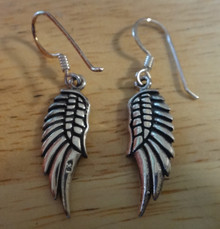 Angel Bird Wings 8x25mm charms on 15mm long Sterling Silver Earring Wires