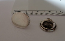 Sterling Silver Engraveable Oval Tie Tack or Tie Pin