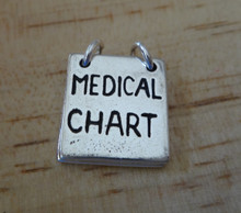 Movable says Medical Chart Sterling Silver Charm