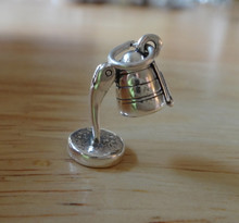 Movable Hair Dryer Hairdresser Sterling Silver Charm