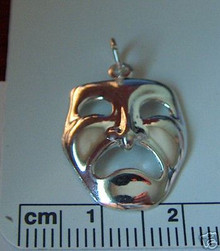 XLg. Tragedy Acting Theater Sterling Silver Charm