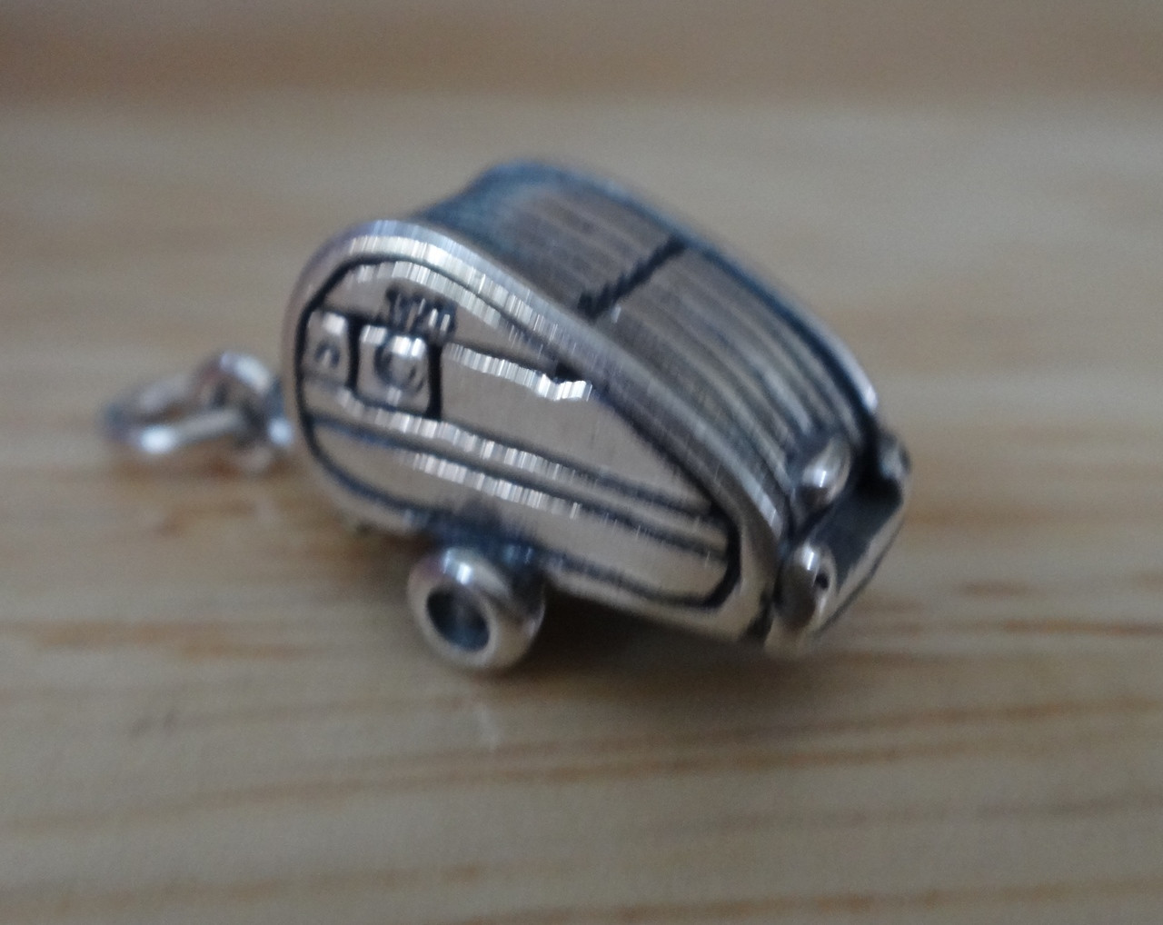 Sterling Silver 3D 10x19mm Camping Voyage Camping-Car Rv charme 