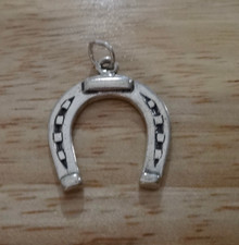 20x22mm Horse's Horseshoe Tack Sterling Silver Charm
