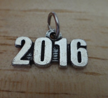 1 or set of 6 PEWTER Silver Birth Anniversary Graduation 2016 Year Charm