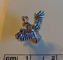 Open Wings Eagle Bird Sterling Silver Charm