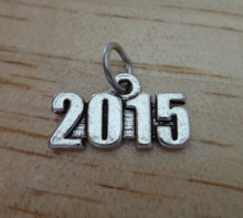 1 or set of 6 PEWTER Silver Birth Anniversary Graduation 2015 Year Charm