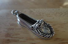 9x29mm Heavy Indian Moccasins Shoe Sterling Silver Charm