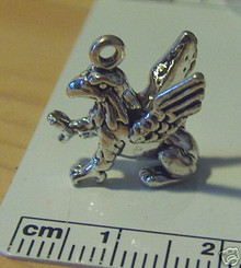 3D Magical Griffin Sterling Silver Charm!
