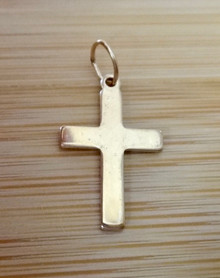 Small 10x15mm 14K Gold filled Plain Baby Child Cross Charm!!
