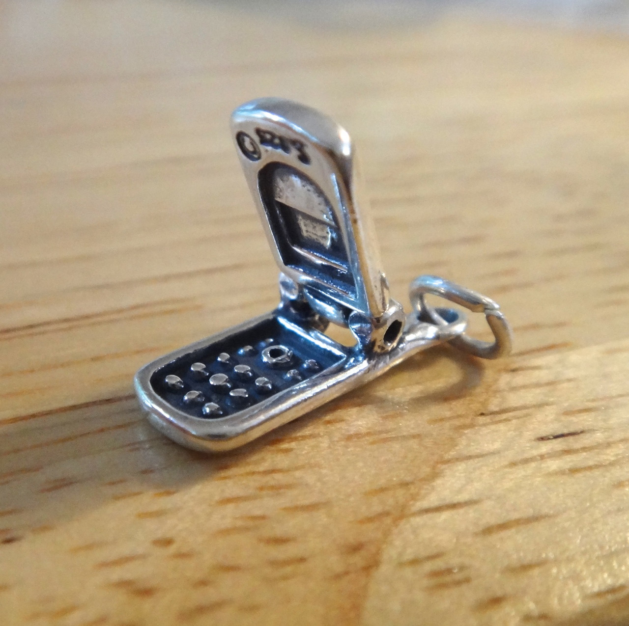 Charme Vintage Téléphone Antique En Argent Sterling 925, 3,2 G, 1,9 Cm, Occasion