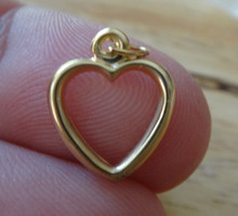 11x14mm Small 14K Gold filled Thin Open Heart Charm