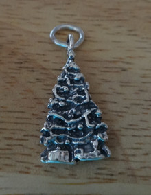 11x25mm Holiday Christmas Tree Sterling Silver Charm