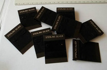 14 Earring 2"x1" Black Display Cards 6 holes & Flap for Studs Wires Clip-ons