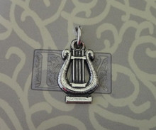 9x15mm Lyre Instrument Music Sterling Silver Charm