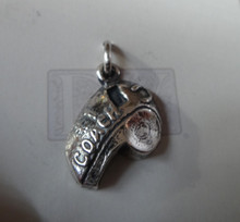 15x15mm says #1 Coach on a Whistle Sterling Silver Charm