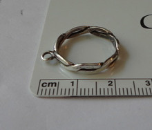size 3-8 Braided Sterling Silver Charm Ring add a charm to it