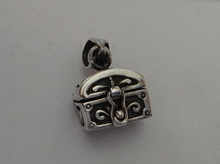 12x16mm Movable Treasure Chest Sterling Silver Charm