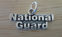 says National Guard Military Sterling Silver Charm
