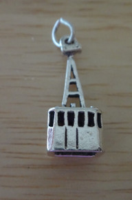 8x22mm Mountain Aerial Tram Tramway Lift Sterling Silver Charm