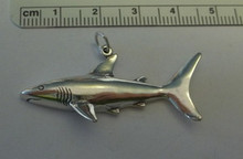 40x20mm Large 5 gram Shark Sterling Silver Charm hollow on the back