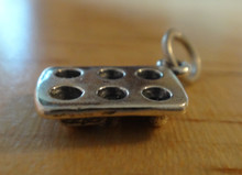 3D Realistic Cupcake Muffin Pan Sterling Silver Charm