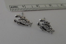10x6mm Small Crawfish Lobster Sterling Silver Stud Earrings