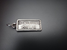 8x22mm says Golden Rule & Do Unto Others Matt 7:12 Ruler Sterling Silver Charm