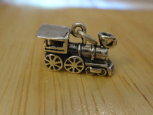 Sterling Silver Old West Locomotive Engine Train Charm