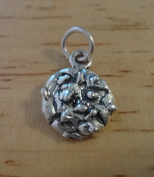 3D 13mm Chocolate Chip Cookie Sterling Silver Charm