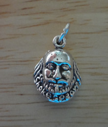 Shakespeare Head Sterling Silver Charm
