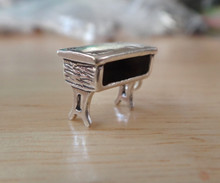 3D 10x15mm School Open Desk Sterling Silver Charm