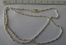 16" 18" 20" 24" or 30" 1.5 mm 1 & 1 Bead Charm Chain