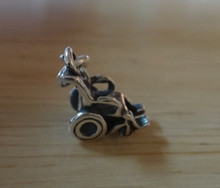 3D 10x10mm Small Wheelchair Sterling Silver Charm
