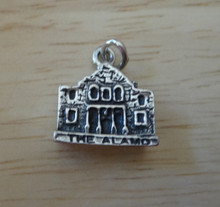 3D Texas Alamo says The Alamo Sterling Silver Charm