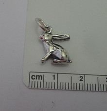 13x15mm 3D Jackrabbit Californian Jack Rabbit Sterling Silver Charm