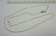 18" Gold Plated Sterling Silver 1 mm wide Tiny Cable Link Necklace