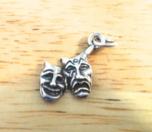 19x15mm Small Comedy & Tragedy Theater Sterling Silver Charm