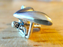 3D Hang Glider Gliding Sterling Silver Charm