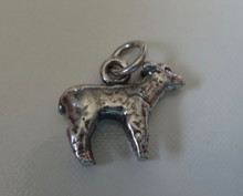 15x13mm 3D solid Lamb Sheep Sterling Silver Charm