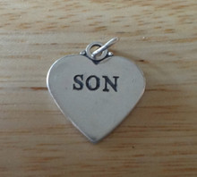 16x18mm Says Son on a Heart Sterling Silver Charm
